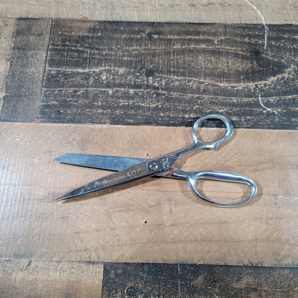 Vintage Joy Super Edge Metal Scissors Joy 78 Chrome Plated Rex Cutlery Germany